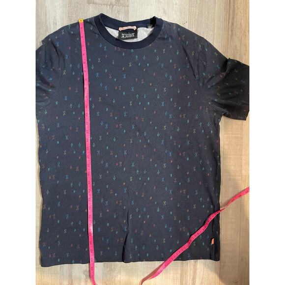 Scotch & Soda Printed Organic Cotton Jersey Crewneck T-Shirt size XL - Picture 6 of 14